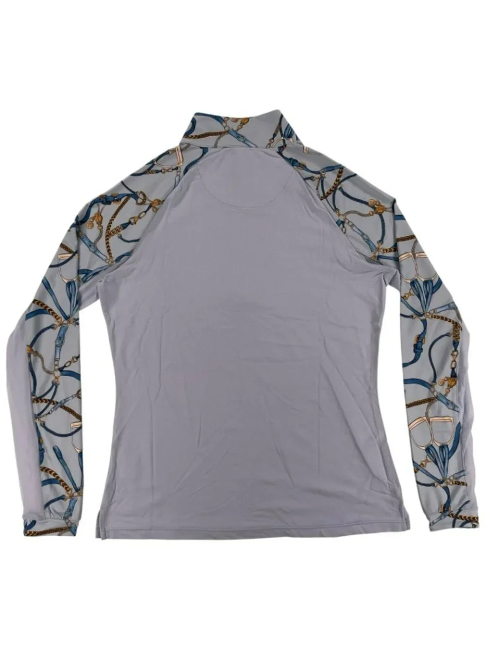 Kastel Denmark Robin's Egg Belt Print Raglan 1/4 Zip Sun Shirt UPF 30+ Wmn's M - Picture 2 of 11